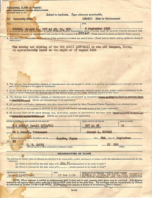 Property Claim Form