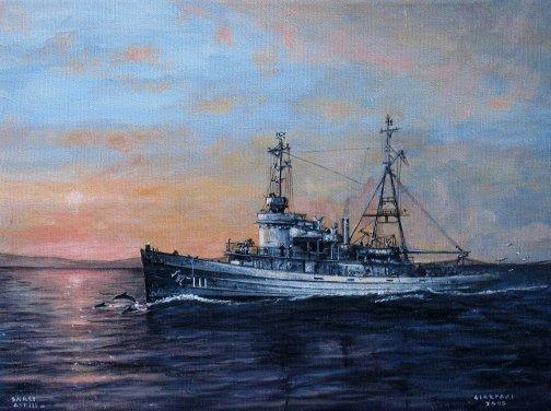 painting of USS Sarsi